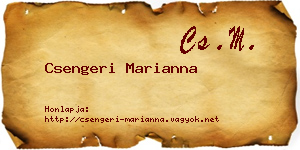 Csengeri Marianna névjegykártya