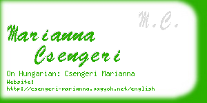 marianna csengeri business card